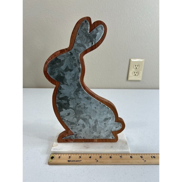Home Decorative Blue Cut-Out Wooden Tabletop Bunny Rabbit Figurine‎ - Picture 9 of 10